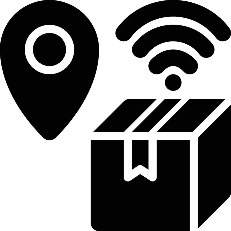 Online Tracking, Order Tracking, Delivery Glyph Solid Icon vector