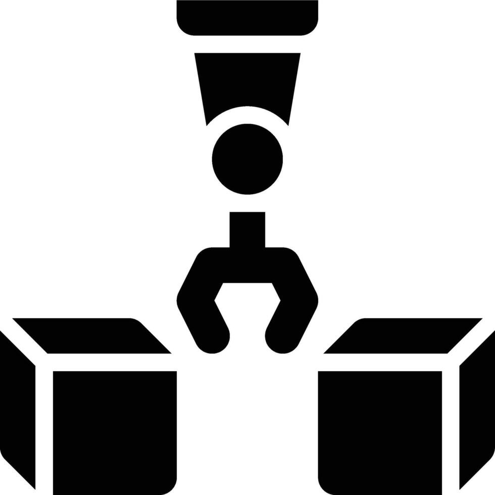 Industry Factory Glyph Solid Icon vector