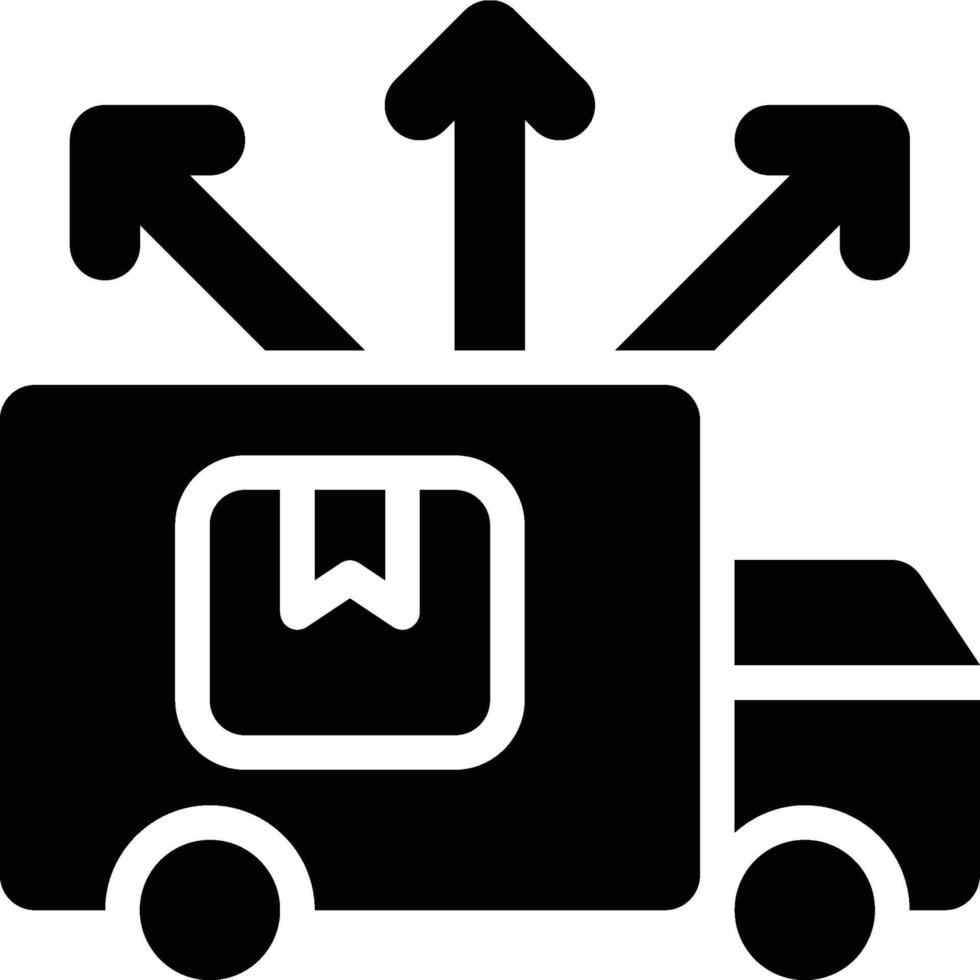 Distribution, Logistics, Shipping Glyph Solid Icon vector