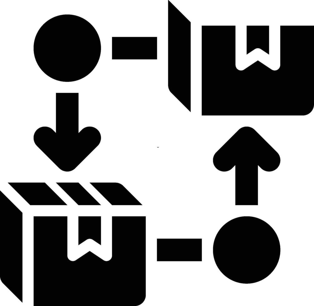 Goods Movement, Product Movement, Supply Chain Glyph Solid Icon vector