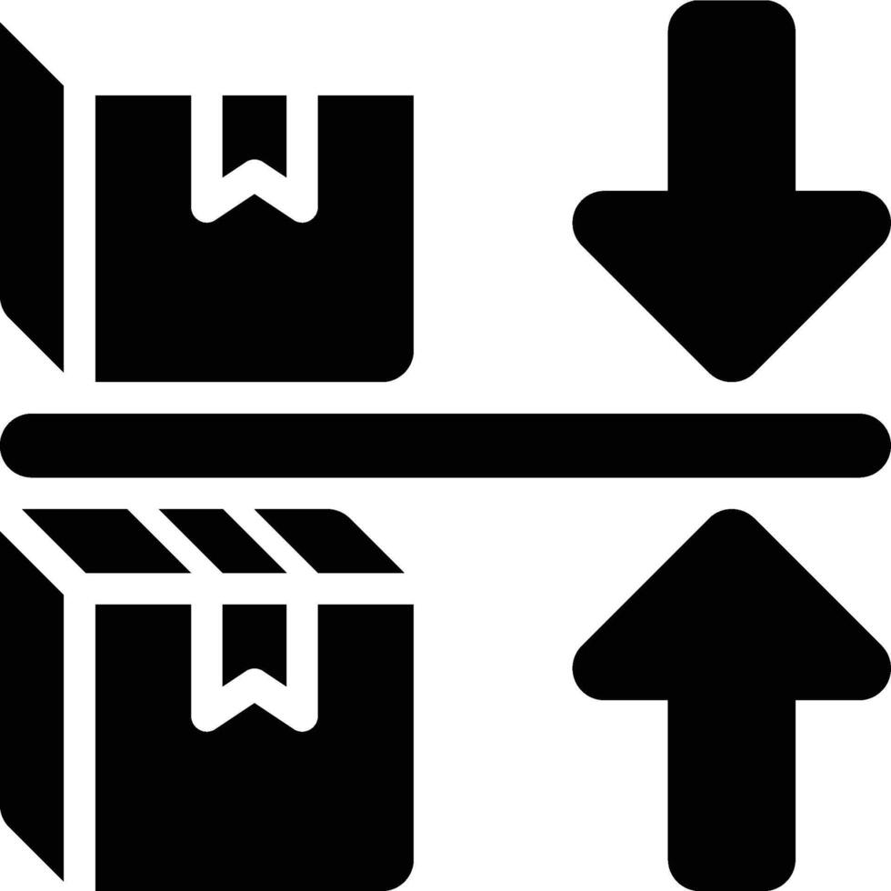 Average Stock, Level, Average Inventory Glyph Solid Icon vector