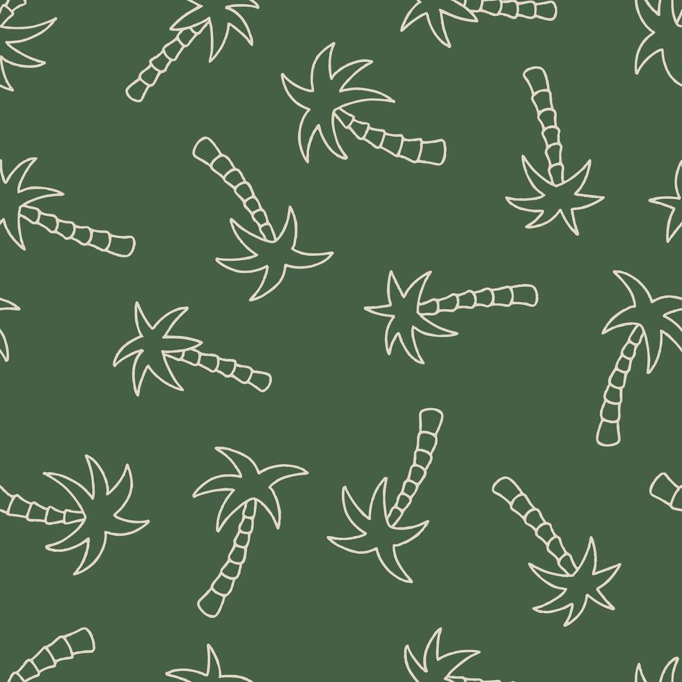 Outline Palm Seamless Pattern Background for Surface Print Fabric Fashion Wrapping vector