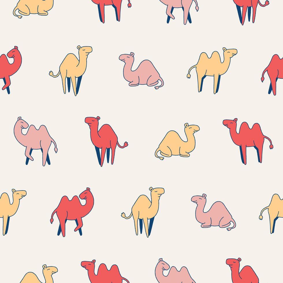 Camel Seamless Pattern Background for Print Fabric Surface Fashion Wrapping vector