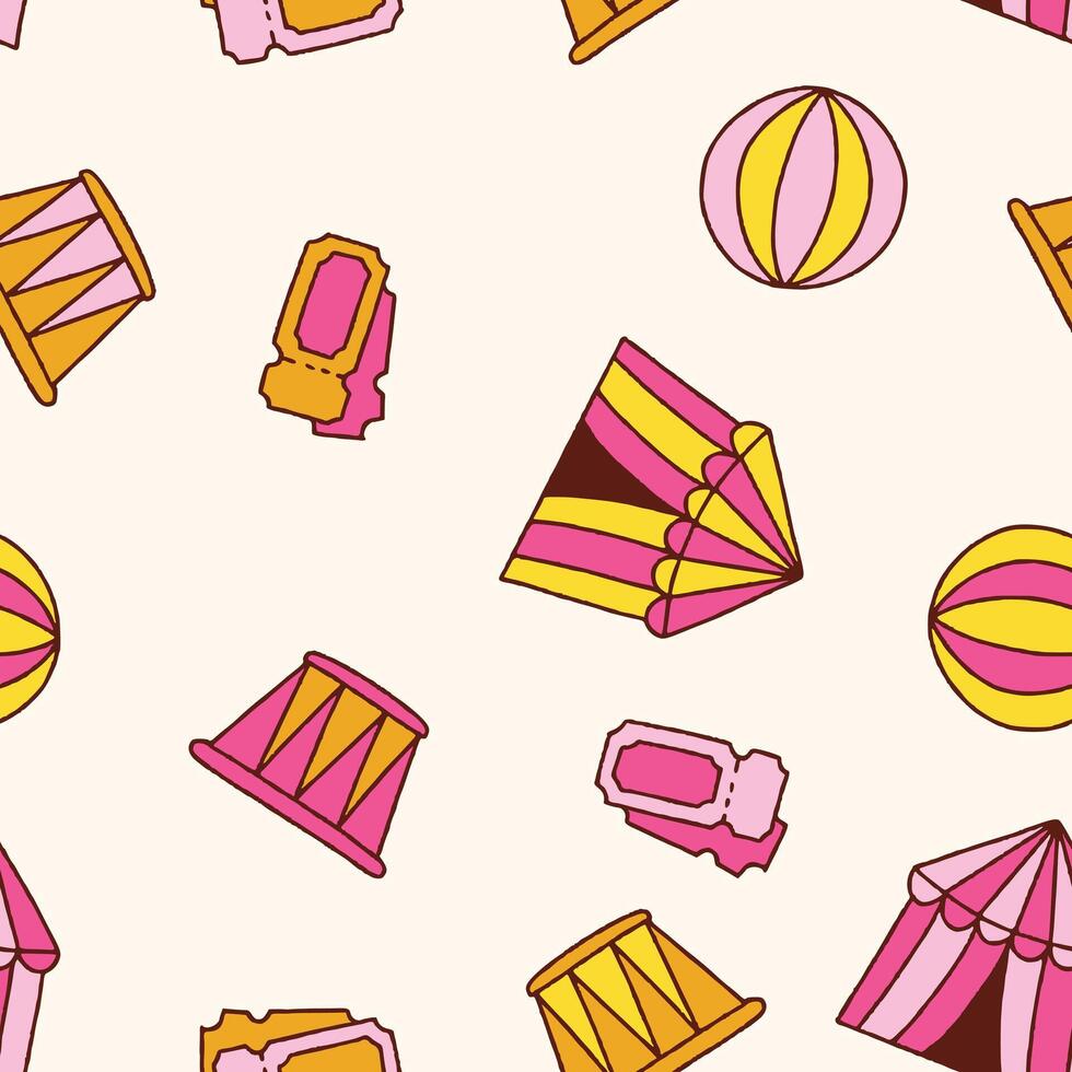 Circus Pattern Repeat Seamless for Wallpaper Background Cover Packaging vector