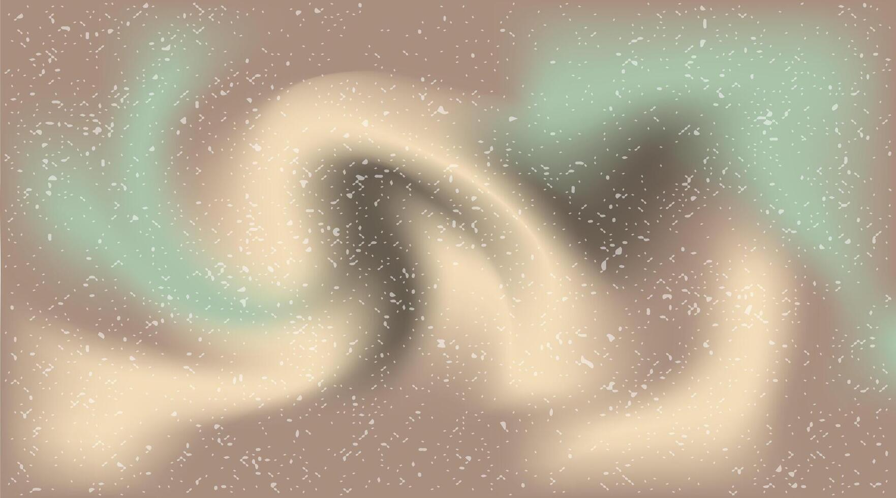 a painting of a swirl in a brown and green color vector