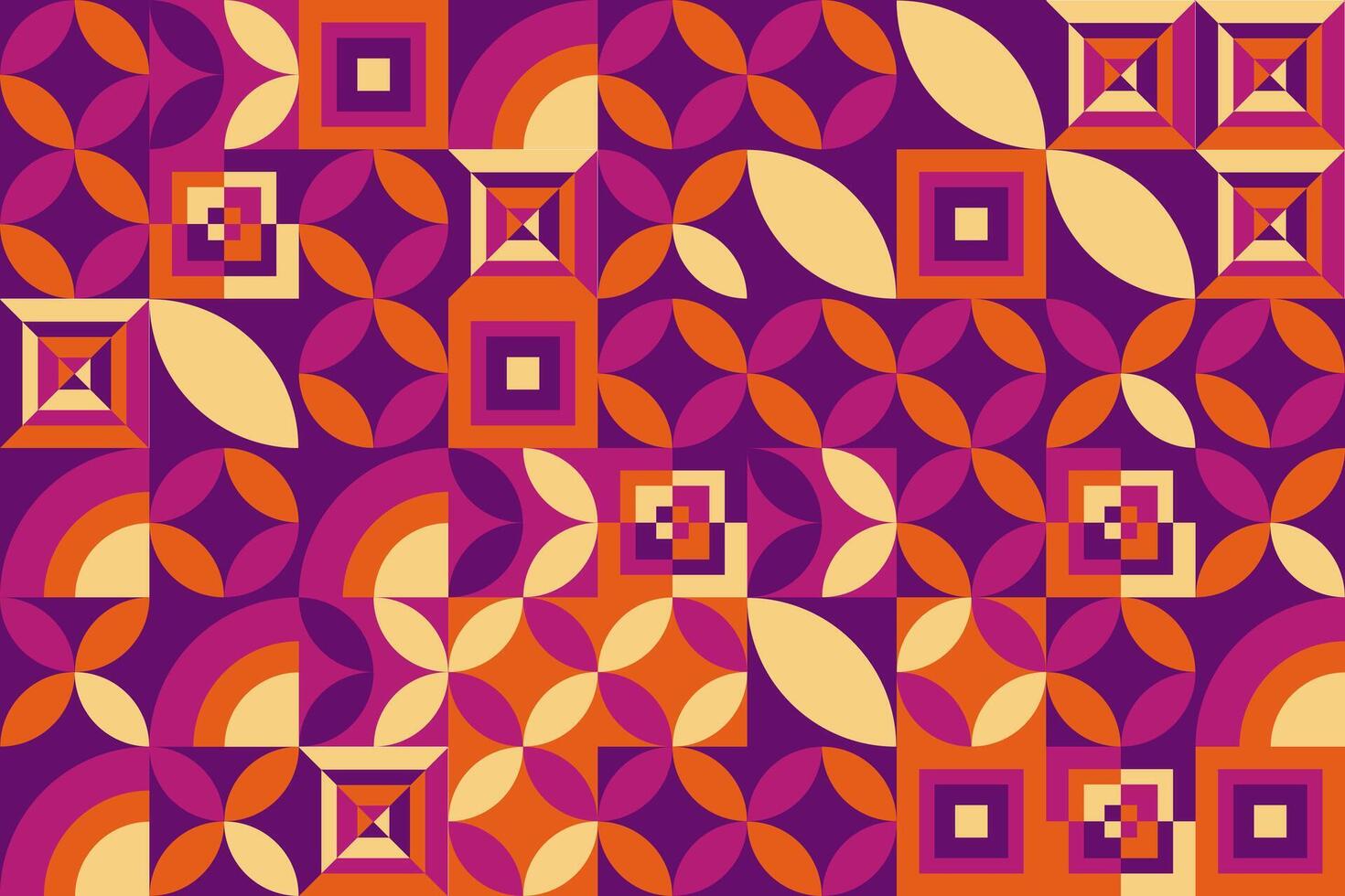 a colorful patterns with squares and circles vector