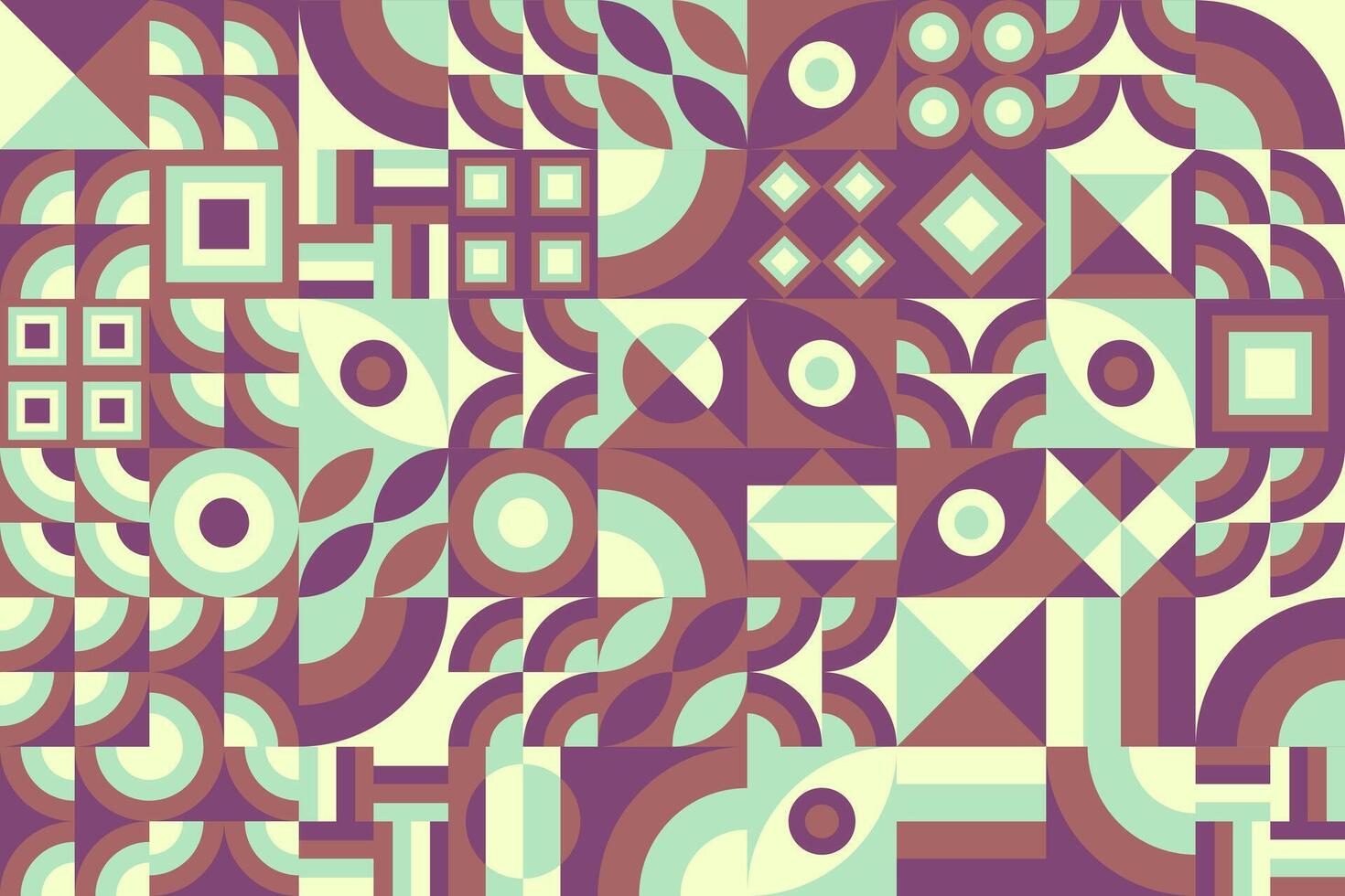 green brown abstract pattern with geometric shapes vector