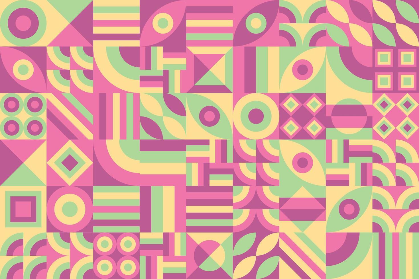retro a colorful pattern with geometric shapes and shapes vector