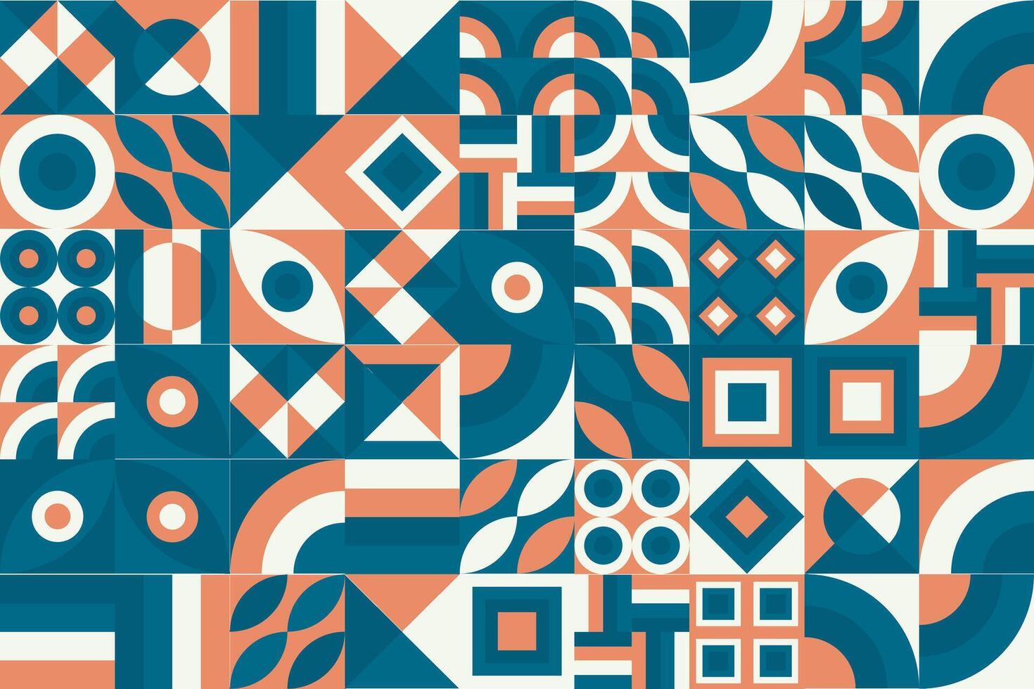 blue color pattern with geometric shapes and shapes vector