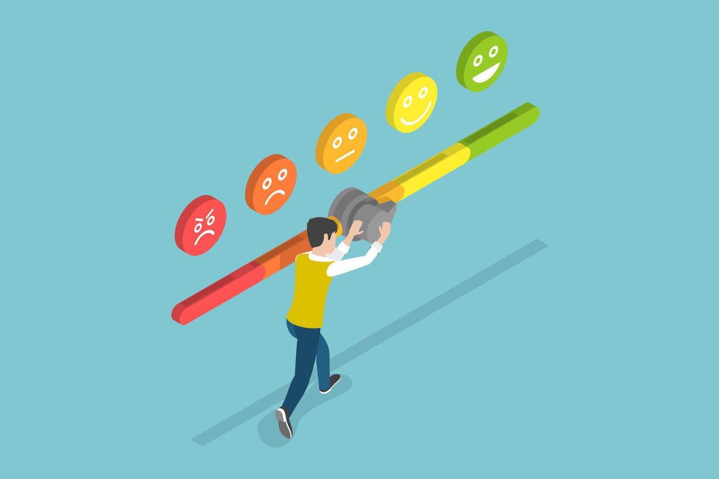 3D Isometric Flat Conceptual Illustration of Quality Improvement vector