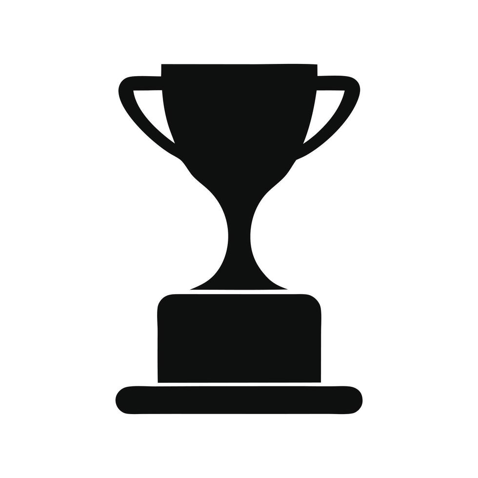 black silhouette of a trophy. vector