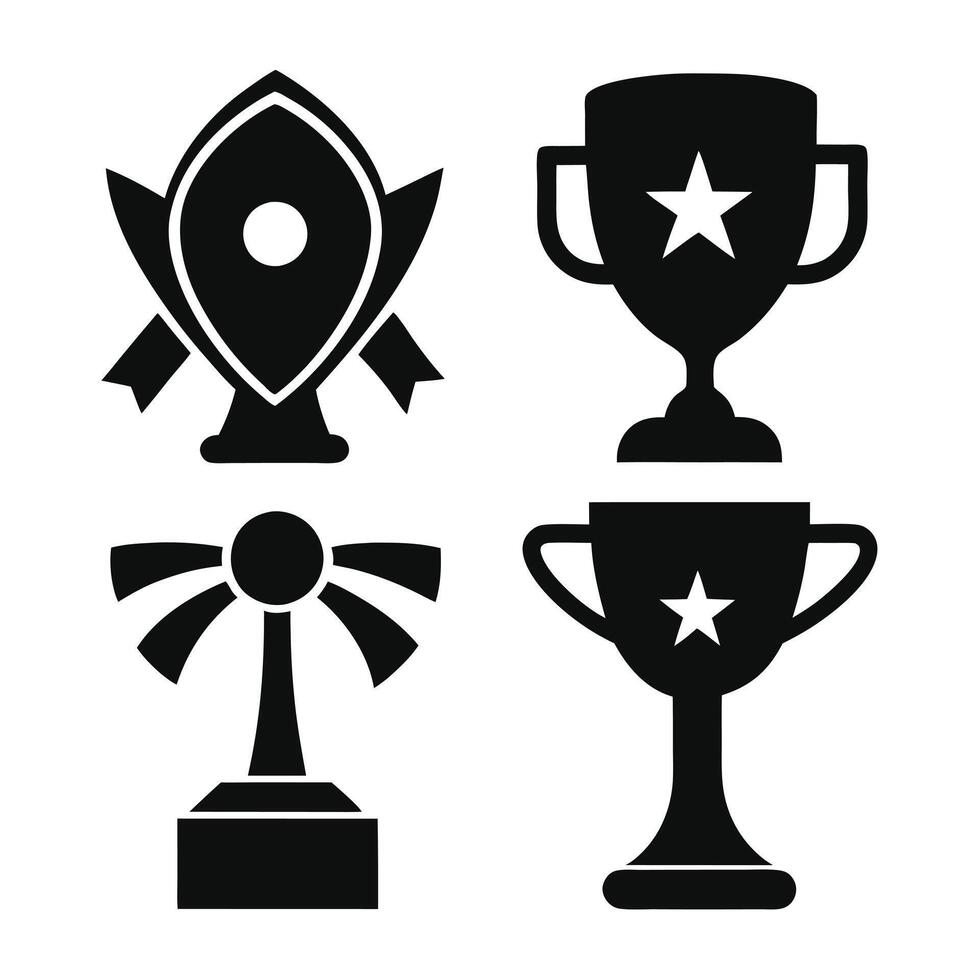 Illustration of Three Different Trophy Design vector