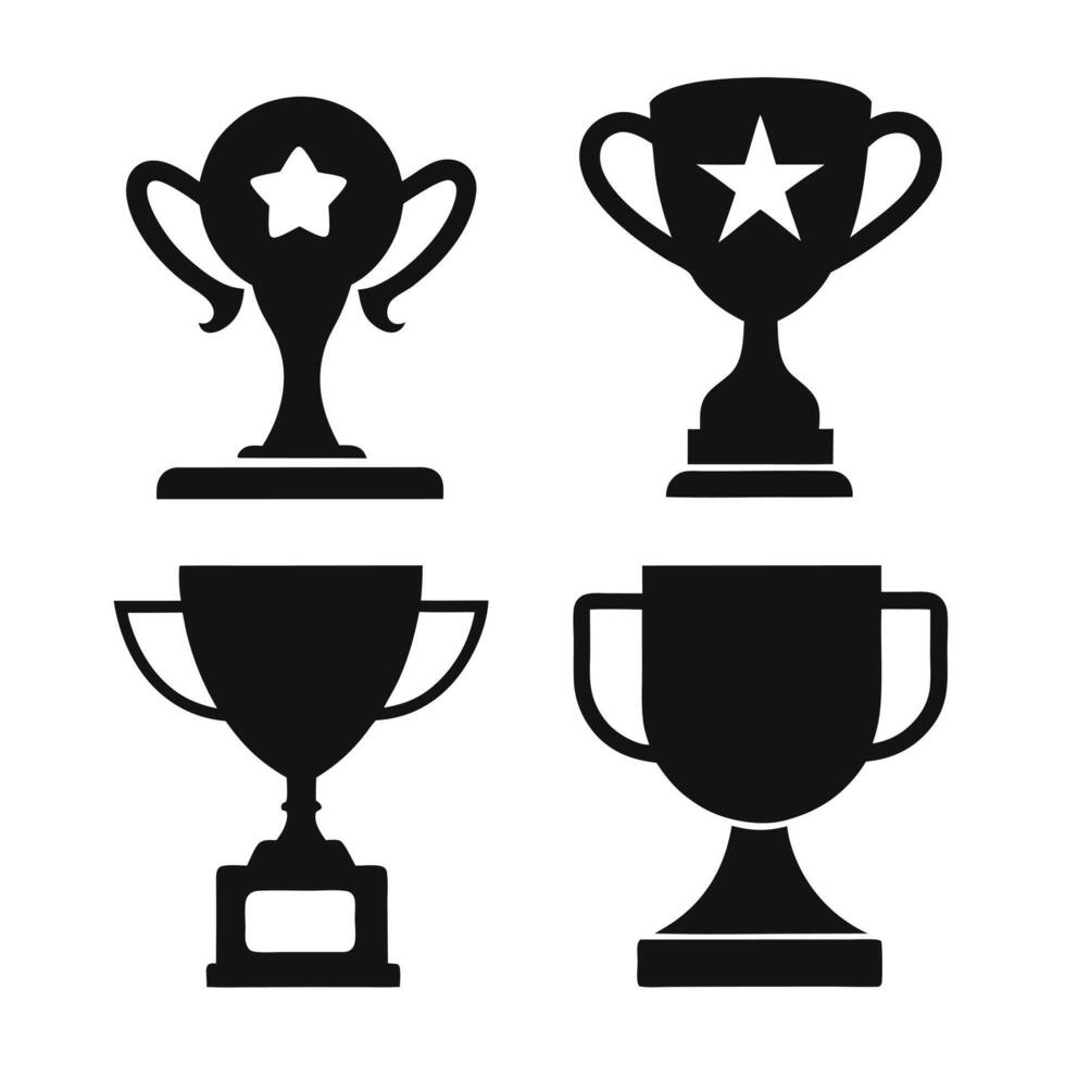 Classic Trophy Designs for Winning Moments vector
