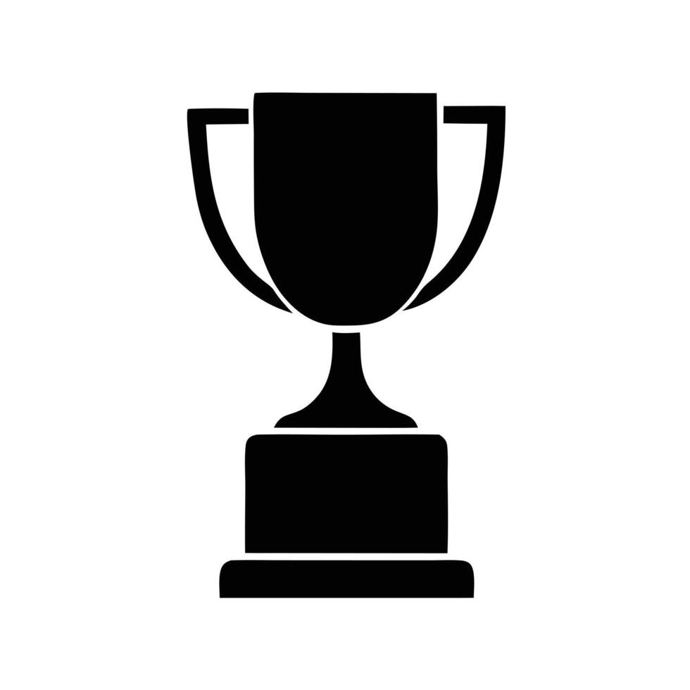 stylized silhouette of a trophy, perfect for representing achievement, success, and competition. vector