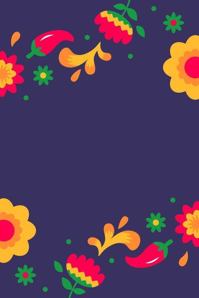 Cinco de Mayo Poster Vertical Border Background vector