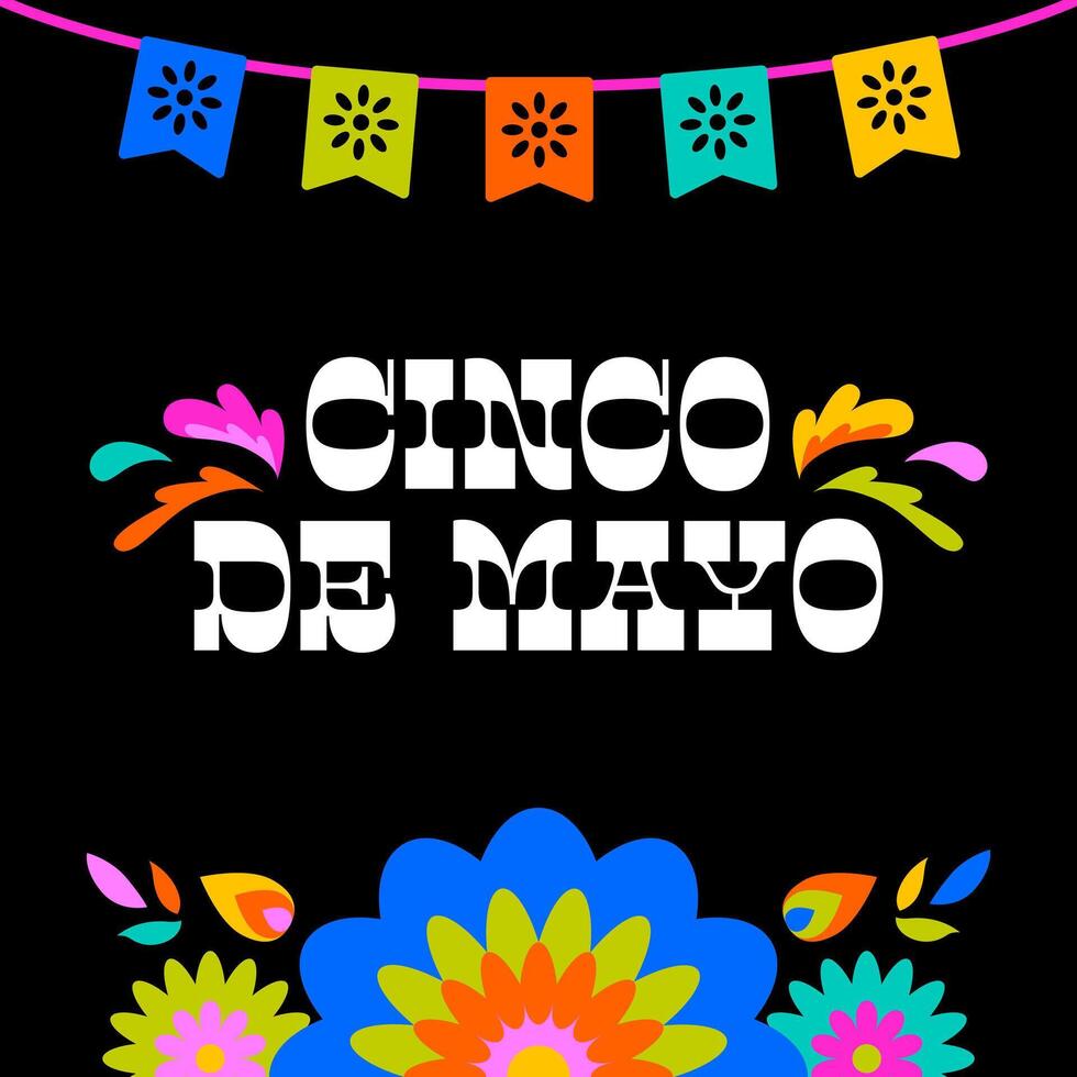 Cinco de Mayo Poster Square Banner Background vector