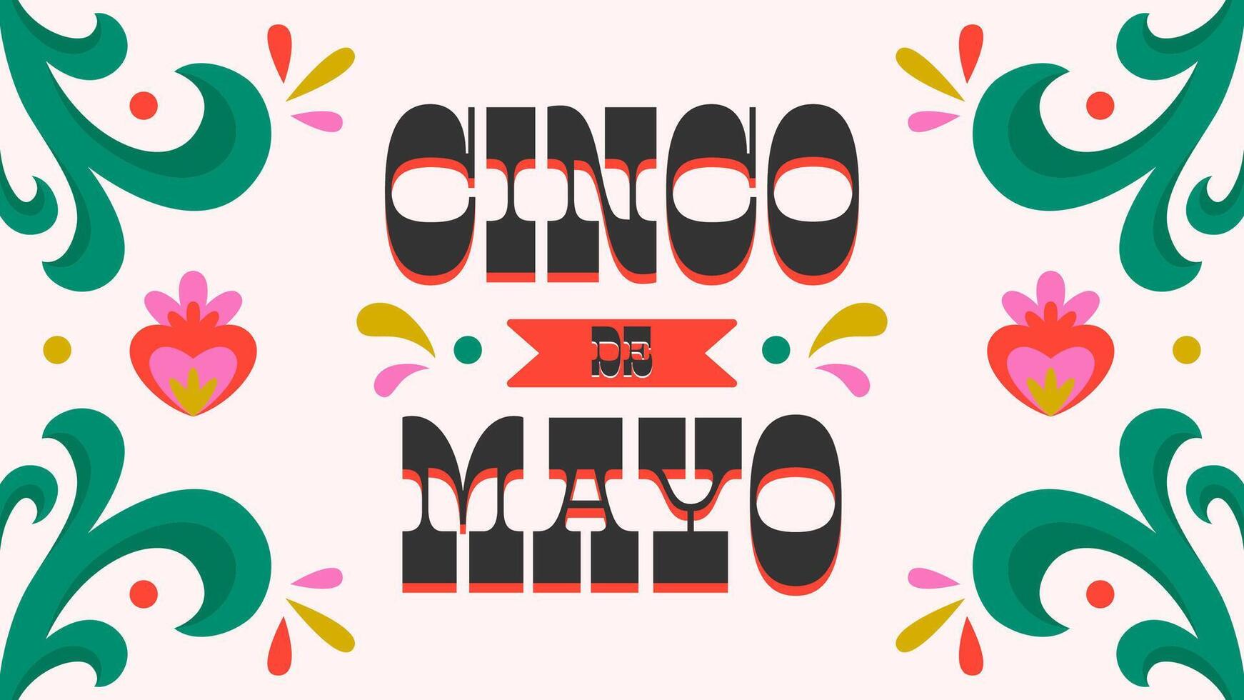 Cinco de Mayo Poster Horizontal Banner Background vector