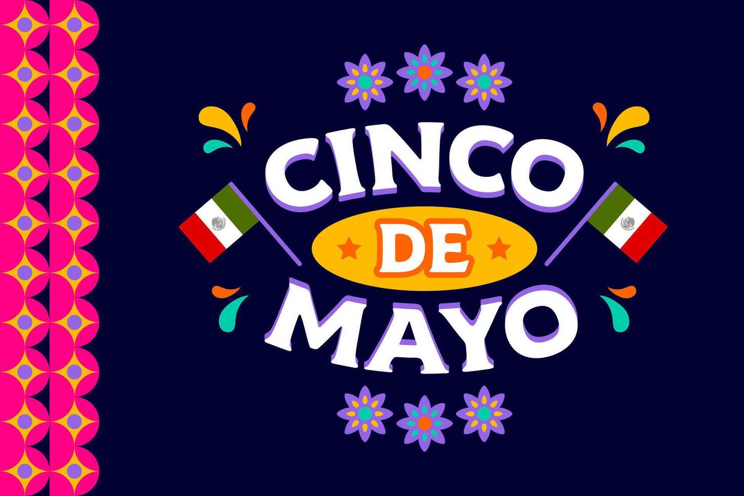 Cinco de Mayo Poster Square Banner Background vector