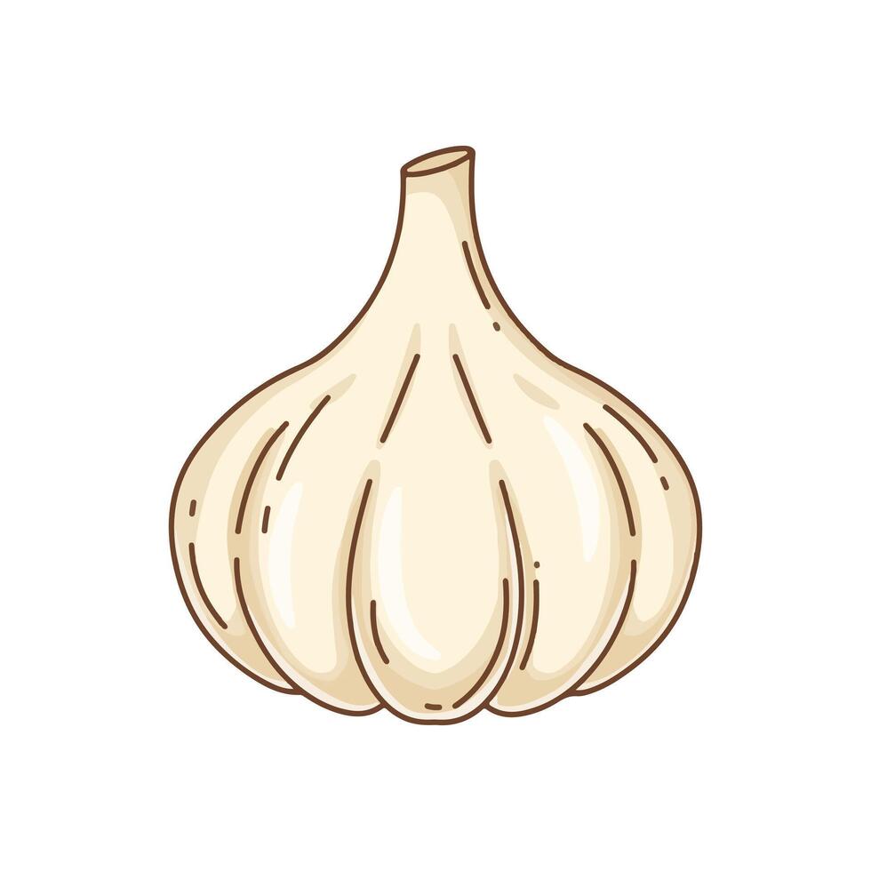 Garlic icon. Cartoon illustration of garlic icon for web design vector