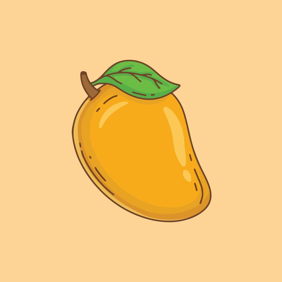Mango fruit icon. illustration of mango isolated on white background vector