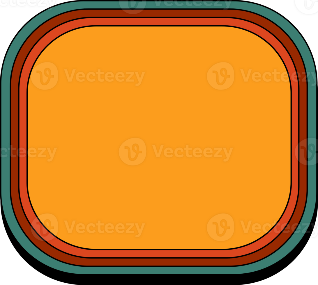Colorful Blank Retro Sign Frame png