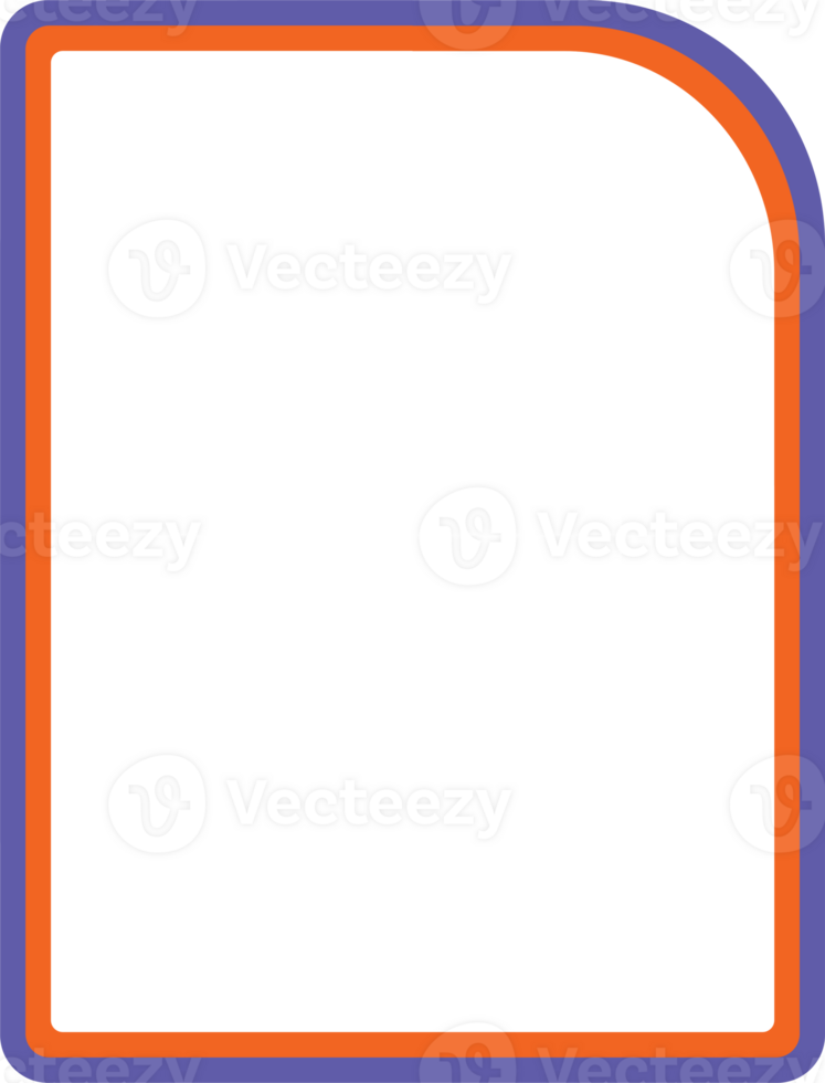 Purple Orange Rounded Rectangular Frame png