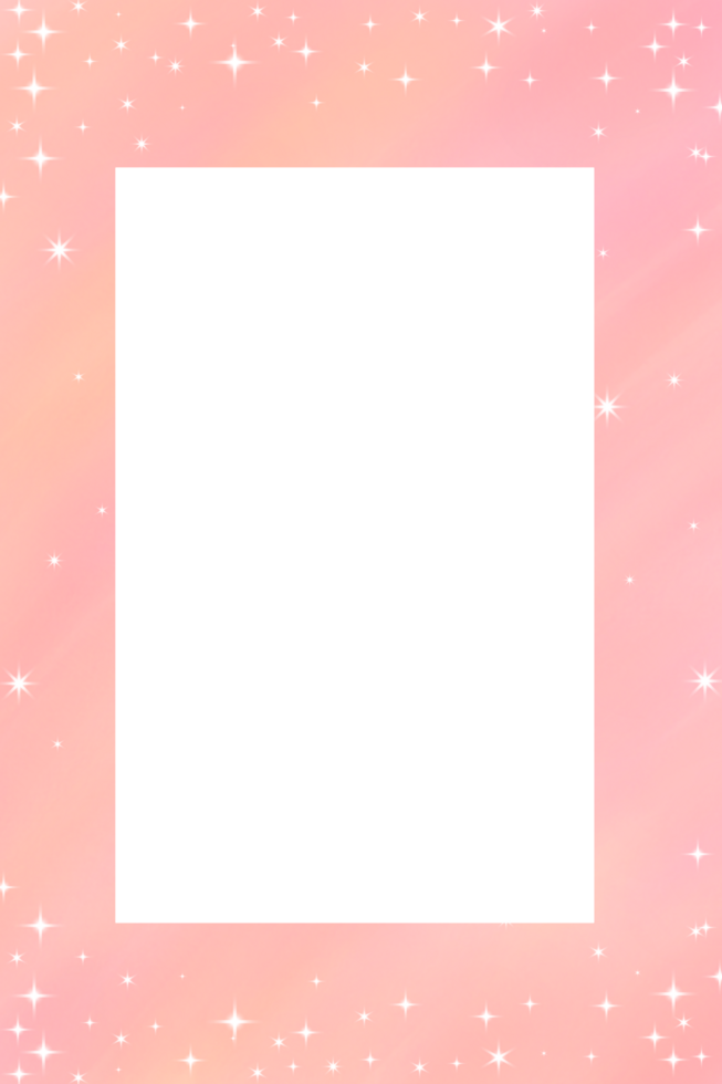 pink frame with white star png