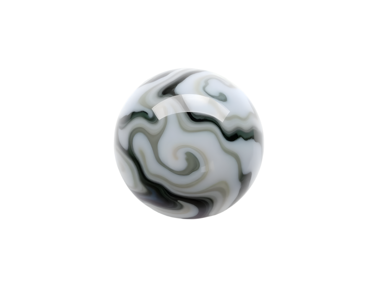 Realistic Detailed 3d Marble Ball Isolated on Transparent Background png