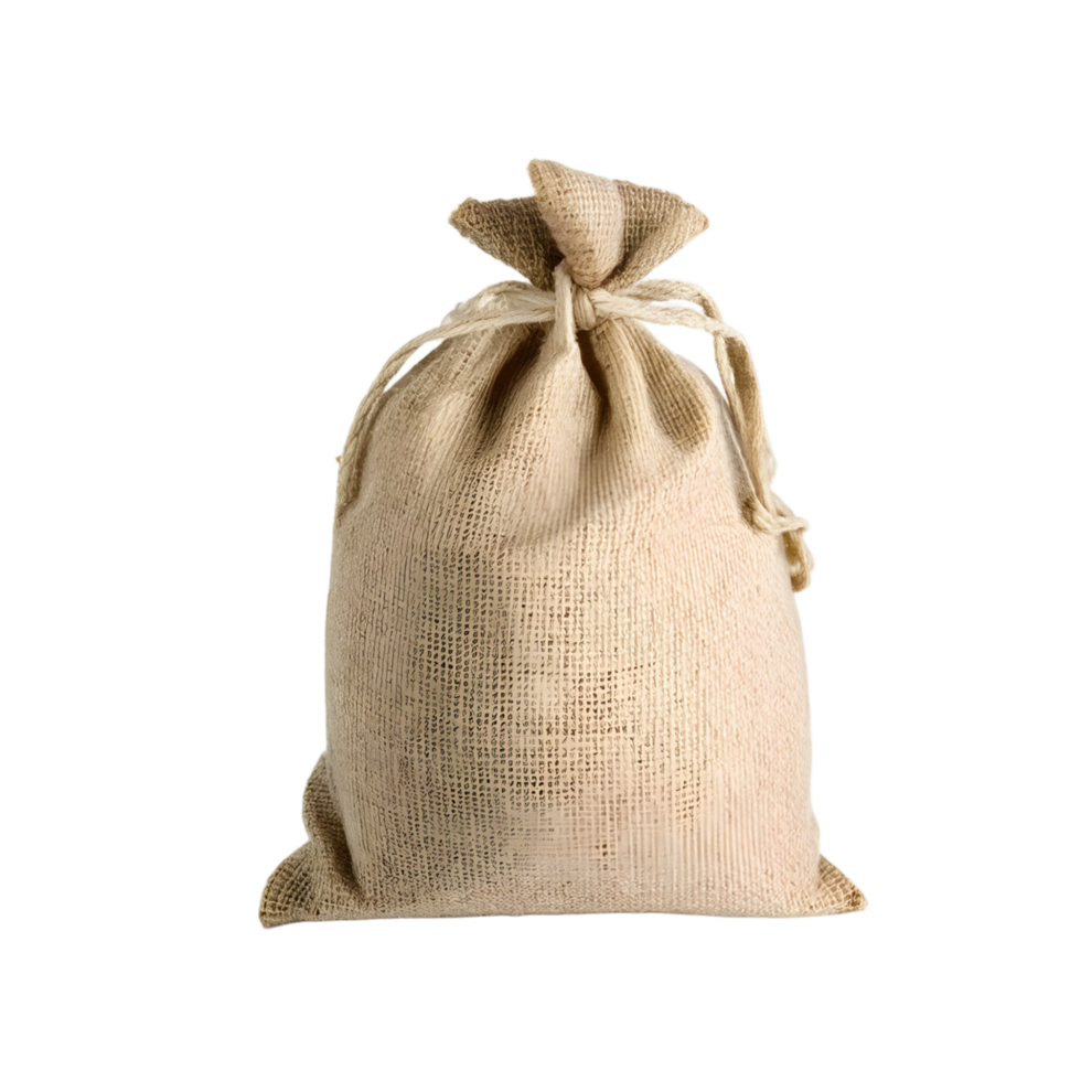 Burlap sack isolated on transparent background png