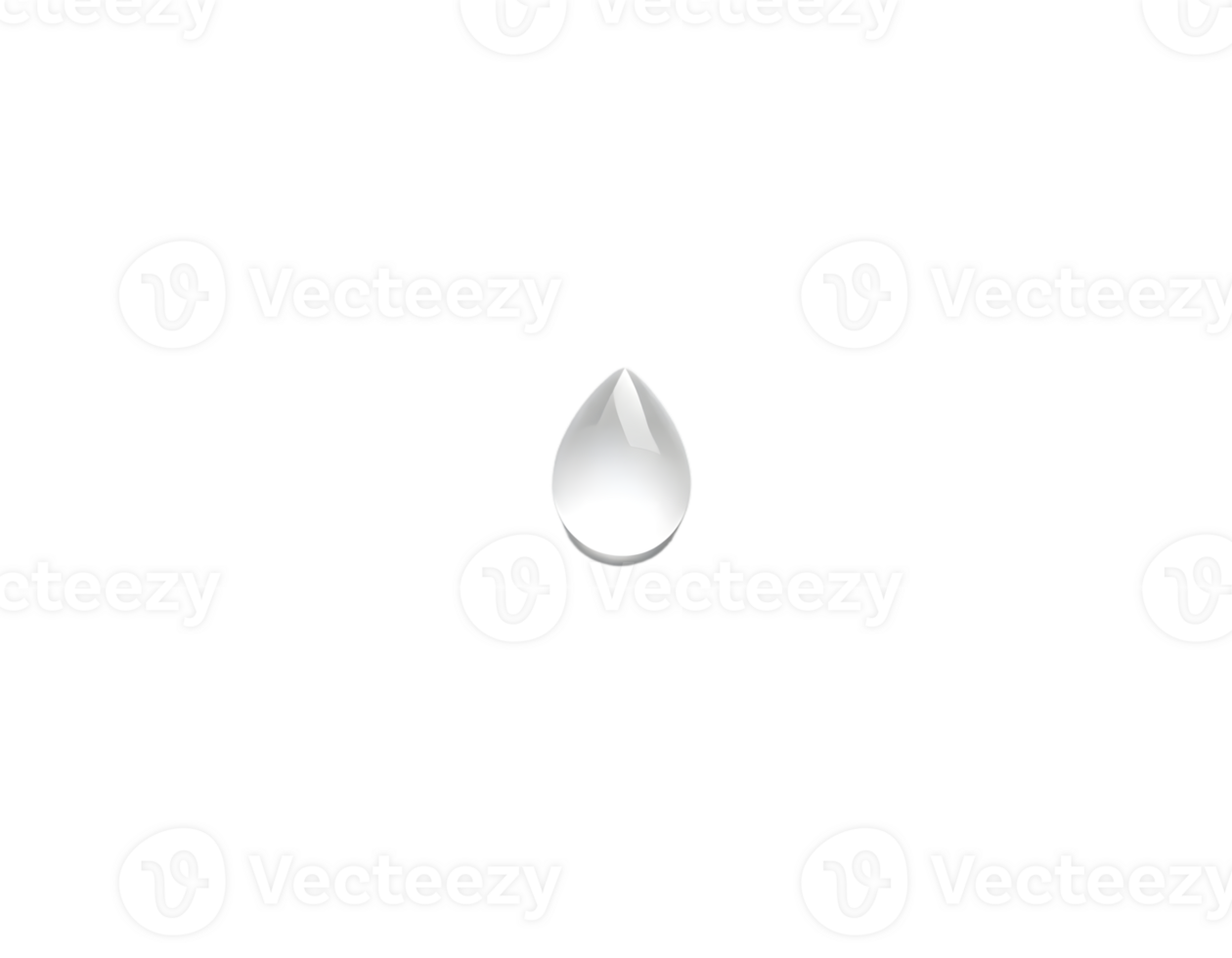 Realistic water drop isolated on transparent background png