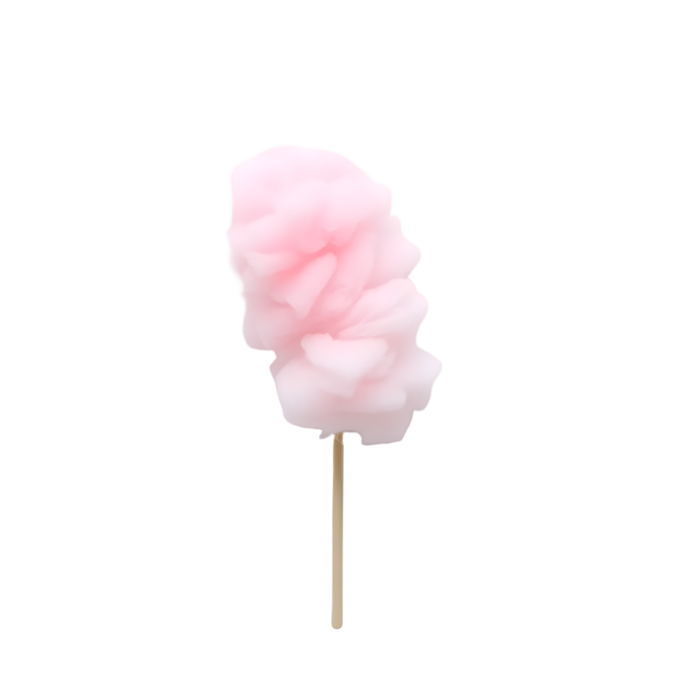 Cotton candy on stick isolated on transparent background png