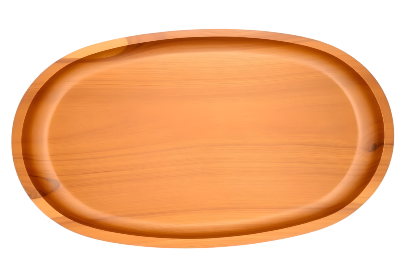 Empty wooden plate isolated on transparent background png