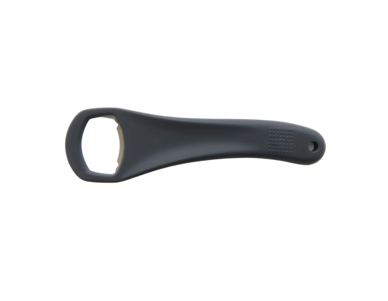 Black plastic bottle opener isolated on transparent background png