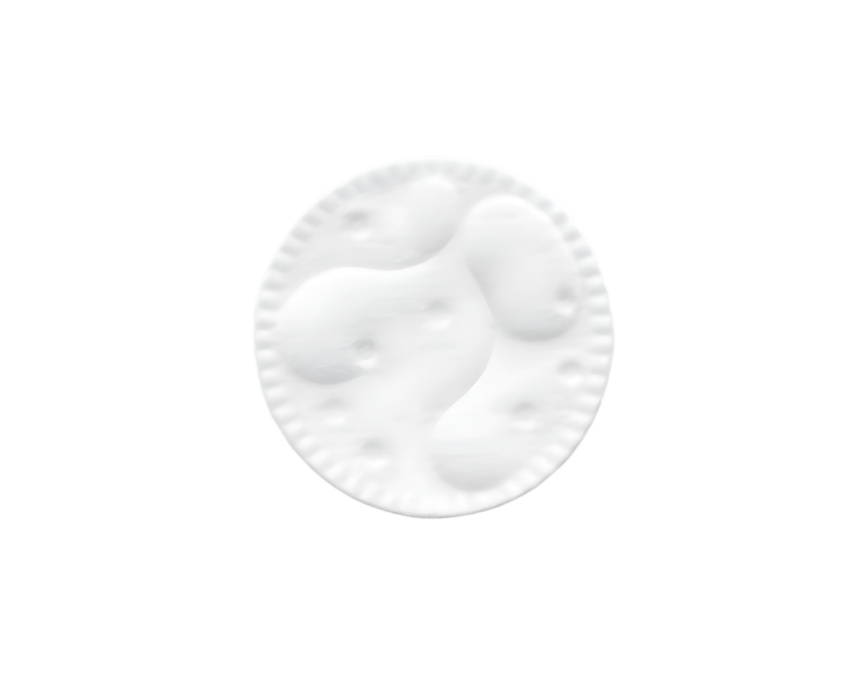 White cosmetic cream isolated on transparent background png