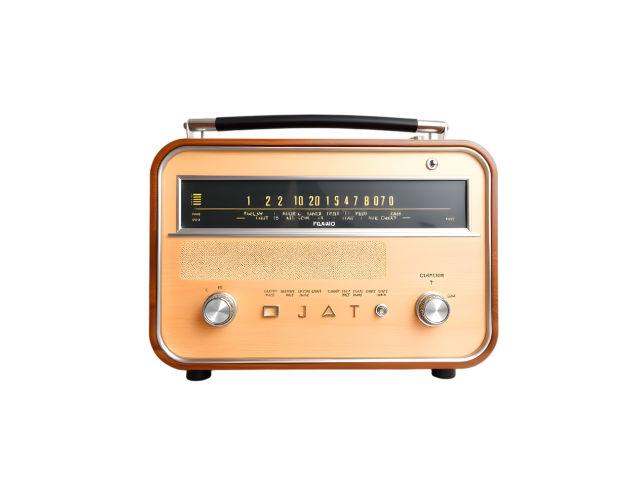 Retro radio isolated on transparent background png