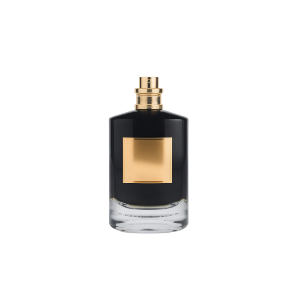 Elegant Black Fragrance Bottle, Perfect for Special Occasions png