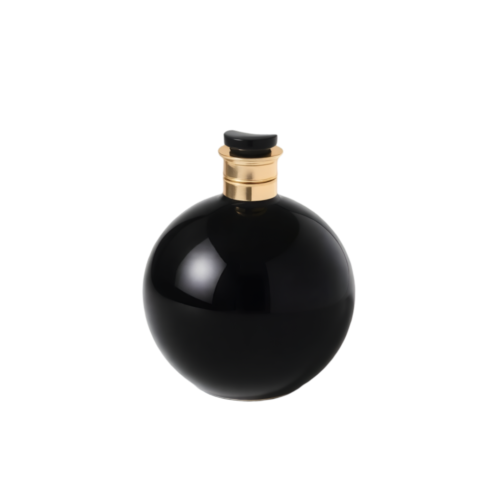 Designer Perfume Bottle, Elegant Curves and Bold Color png