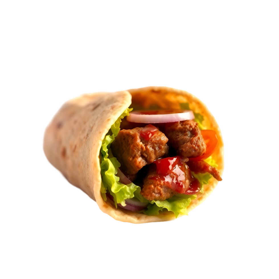 Healthy Wrap with Fresh Vegetables, Perfect for a Light Meal png