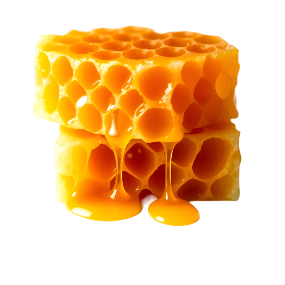 Dripping Honey from Honeycomb, Nature's Sweet Delight png