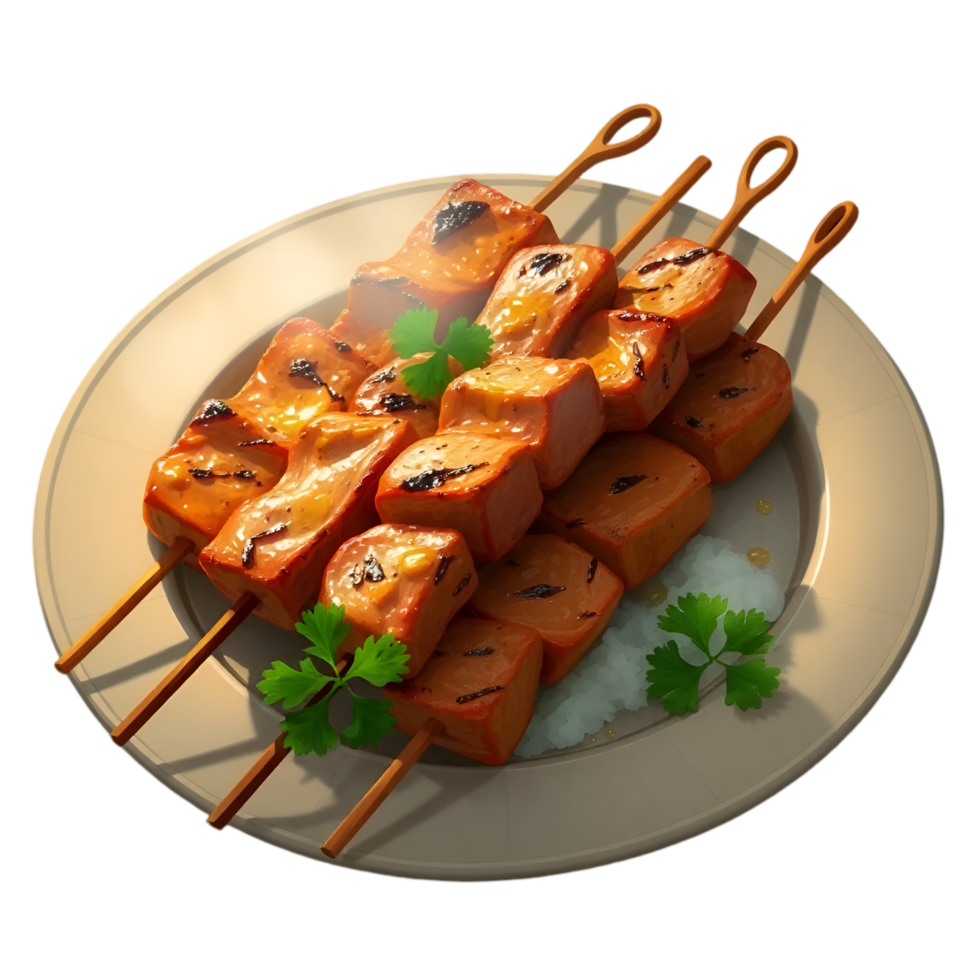 Tasty Skewered Chicken, Barbecue Delight, Gourmet Platter png