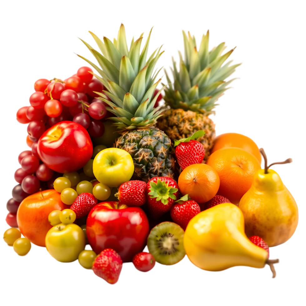 Vibrant Fruit Display, Fresh and Colorful Assortment png