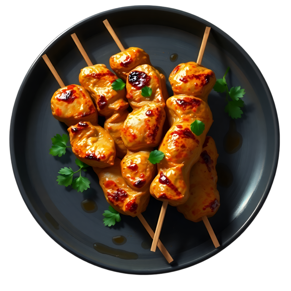 Grilled Chicken Skewers, Delicious BBQ Dish, Savory Appetizer png