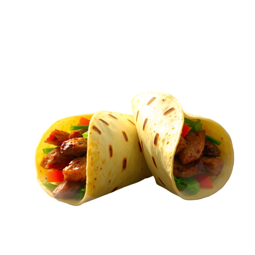 Appetizing Tacos Ready to Enjoy with a Burst of Colors png