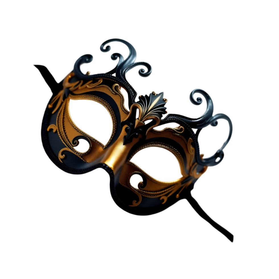 Beautifully Crafted Mask Featuring Baroque Design Elements png
