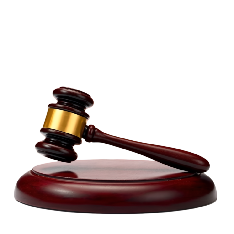 Stylish Judge Gavel Representing Justice and Authority png