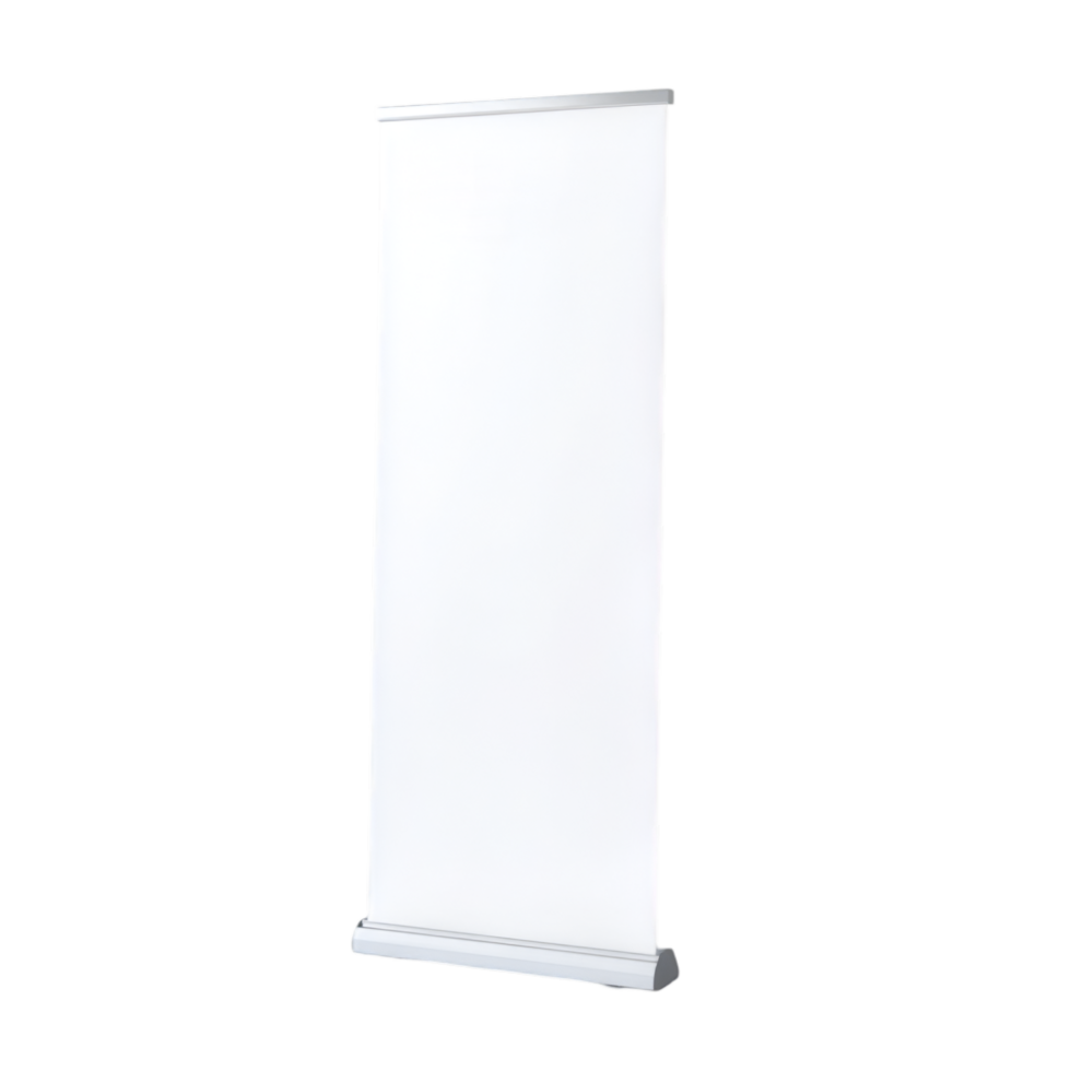 Simple White Banner Stand, Ideal for Presentations, Exhibitions png
