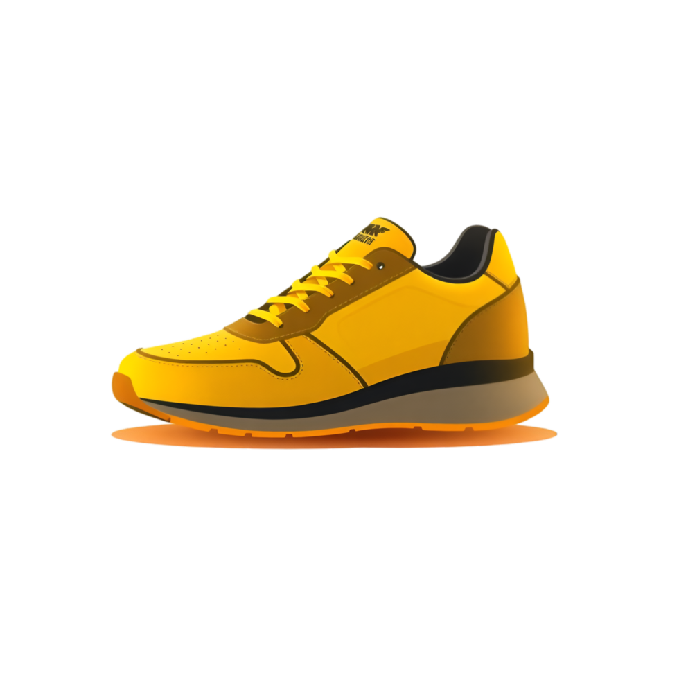 yellow sneakers on transparent background png