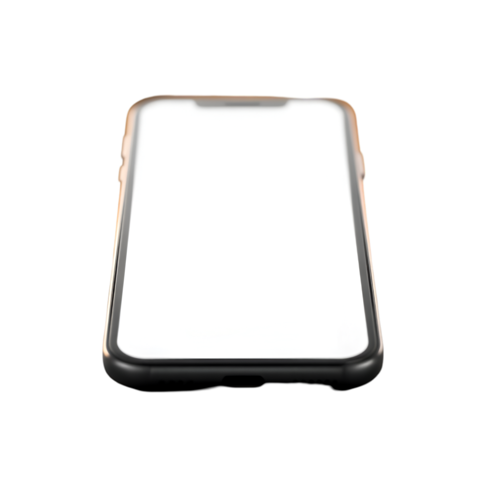 Modern Smartphone with Blank Screen isolated png