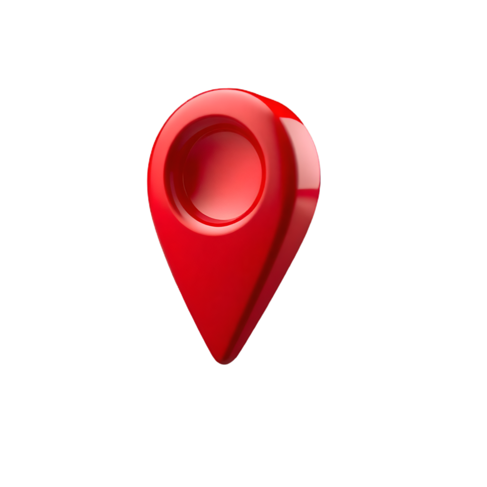 red location marker on transparent background png