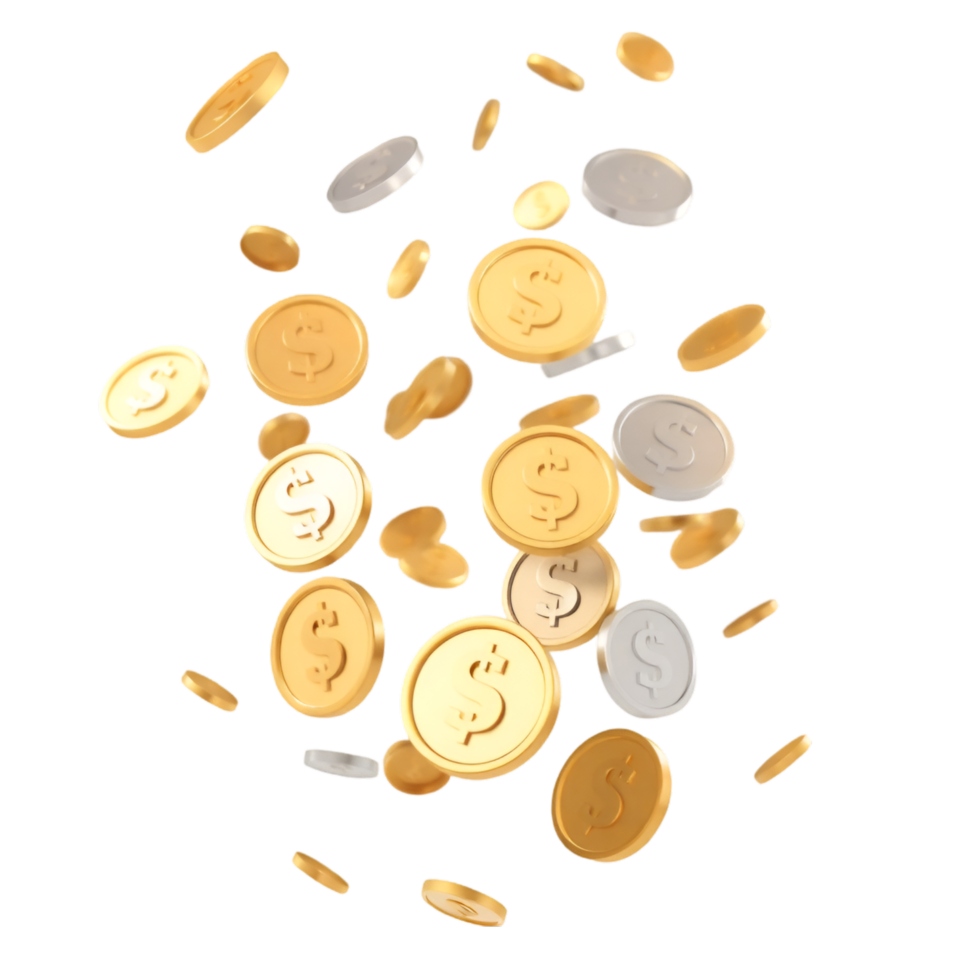 Dynamic Coin Explosion, Celebrating Success png